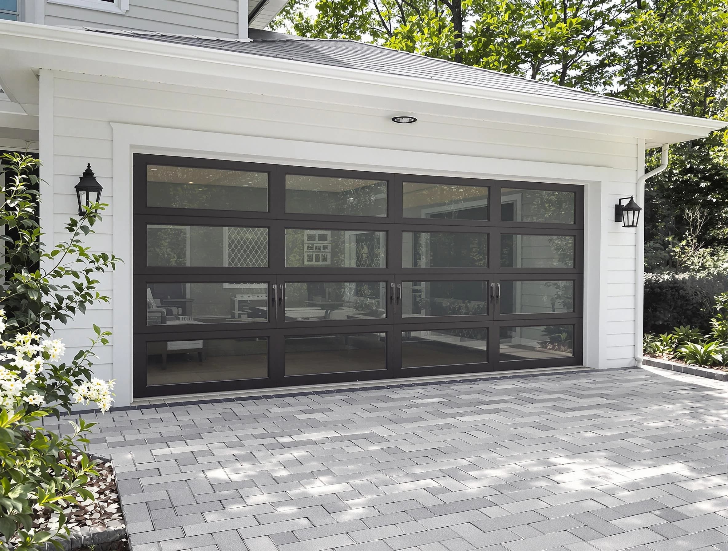 Loganville Garage Door Repair design specialist presenting custom garage door options to Loganville homeowner