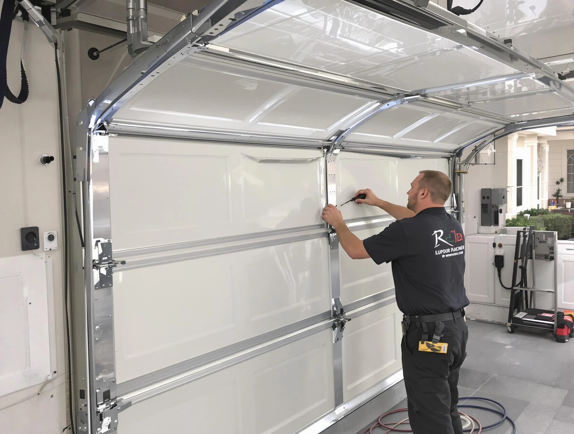 Loganville Garage Door Repair professional performing panel repair in Loganville