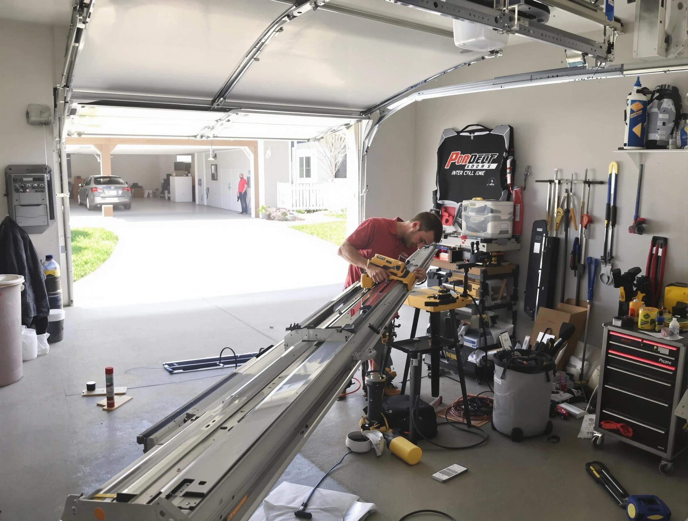 Loganville Garage Door Repair expert performing track repair in Loganville