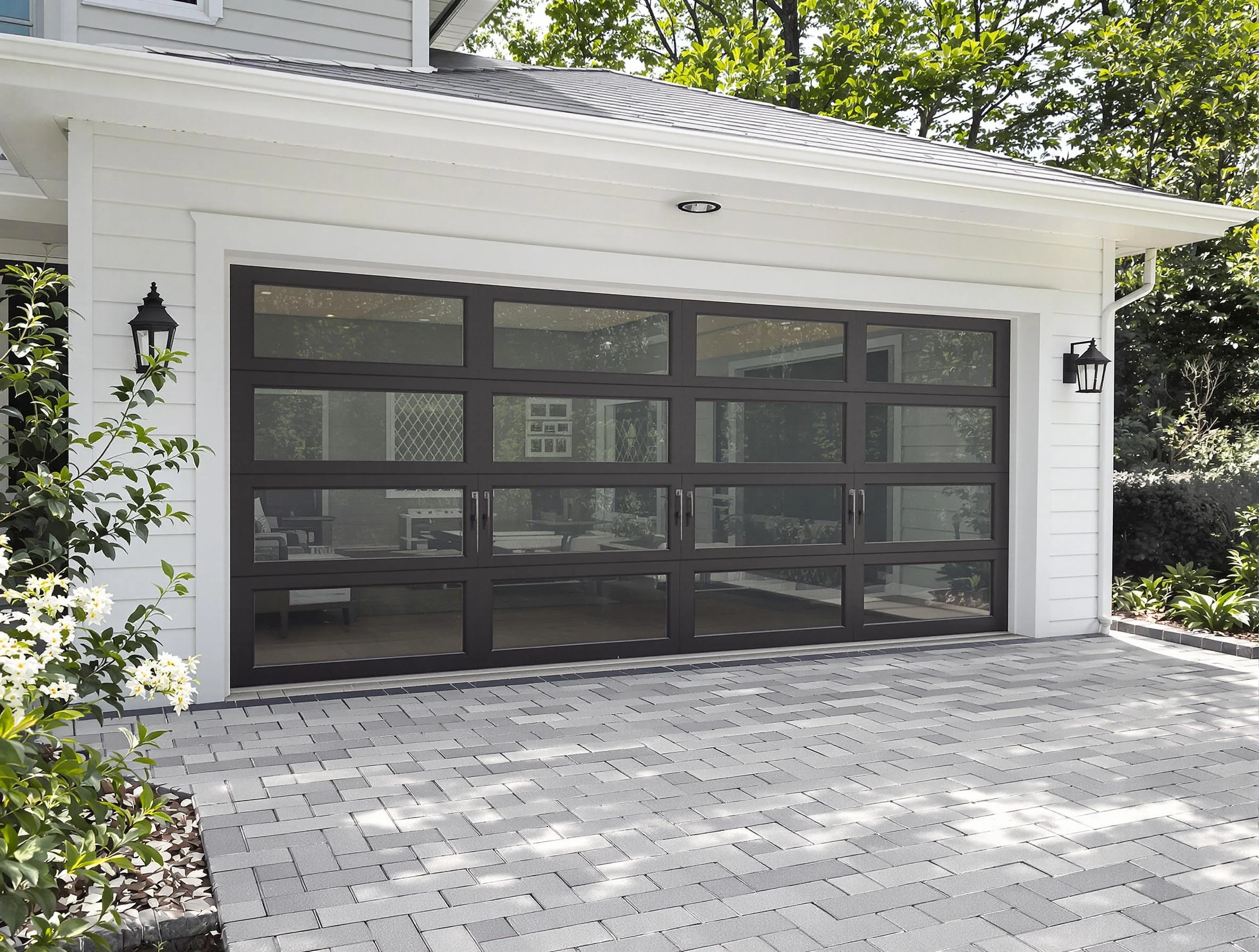 Loganville Garage Door Repair design specialist presenting custom garage door options to Loganville homeowner