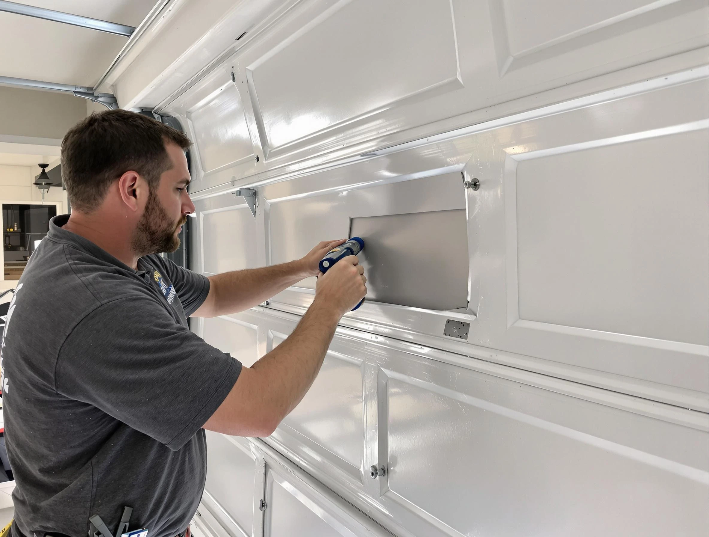 Garage door panel repair by Loganville Garage Door Repair in Loganville